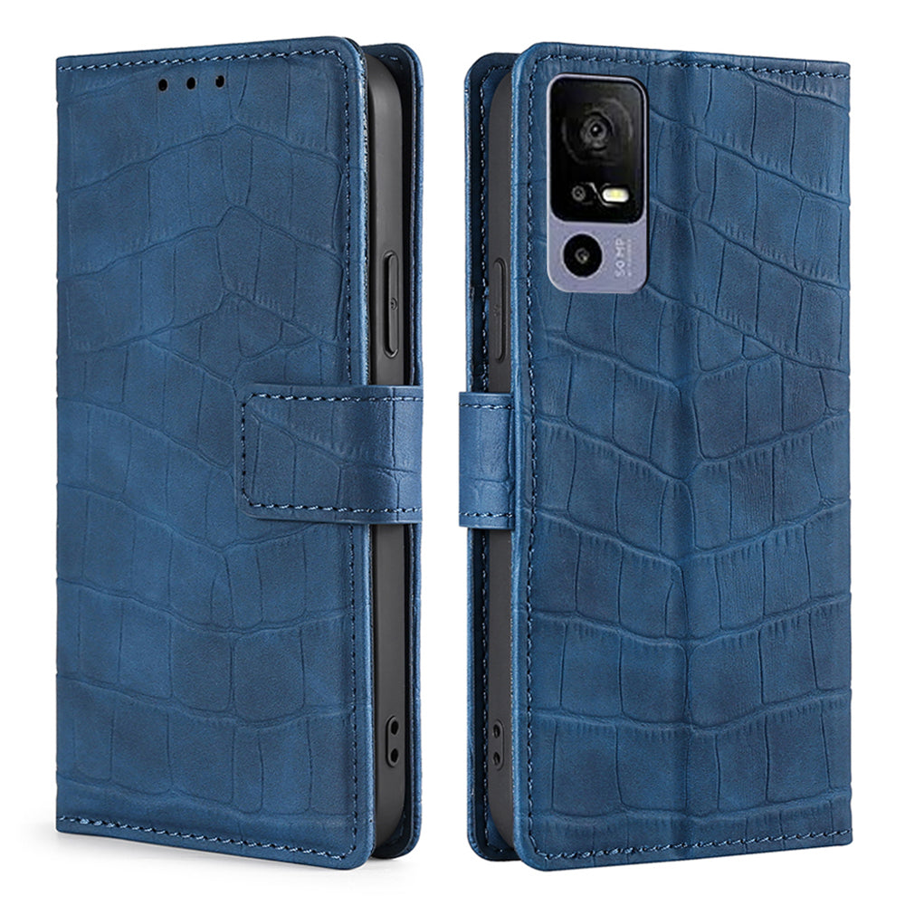 Crocodile Texture Wallet Stand Case for TCL 40R 5G Skin-touch Feeling PU Leather Shockproof Cell Phone Cover Crocodile Texture Wallet Stand Case for TCL 40R 5G Skin-touch Feeling PU Leather Shockproof Cell Phone Cover